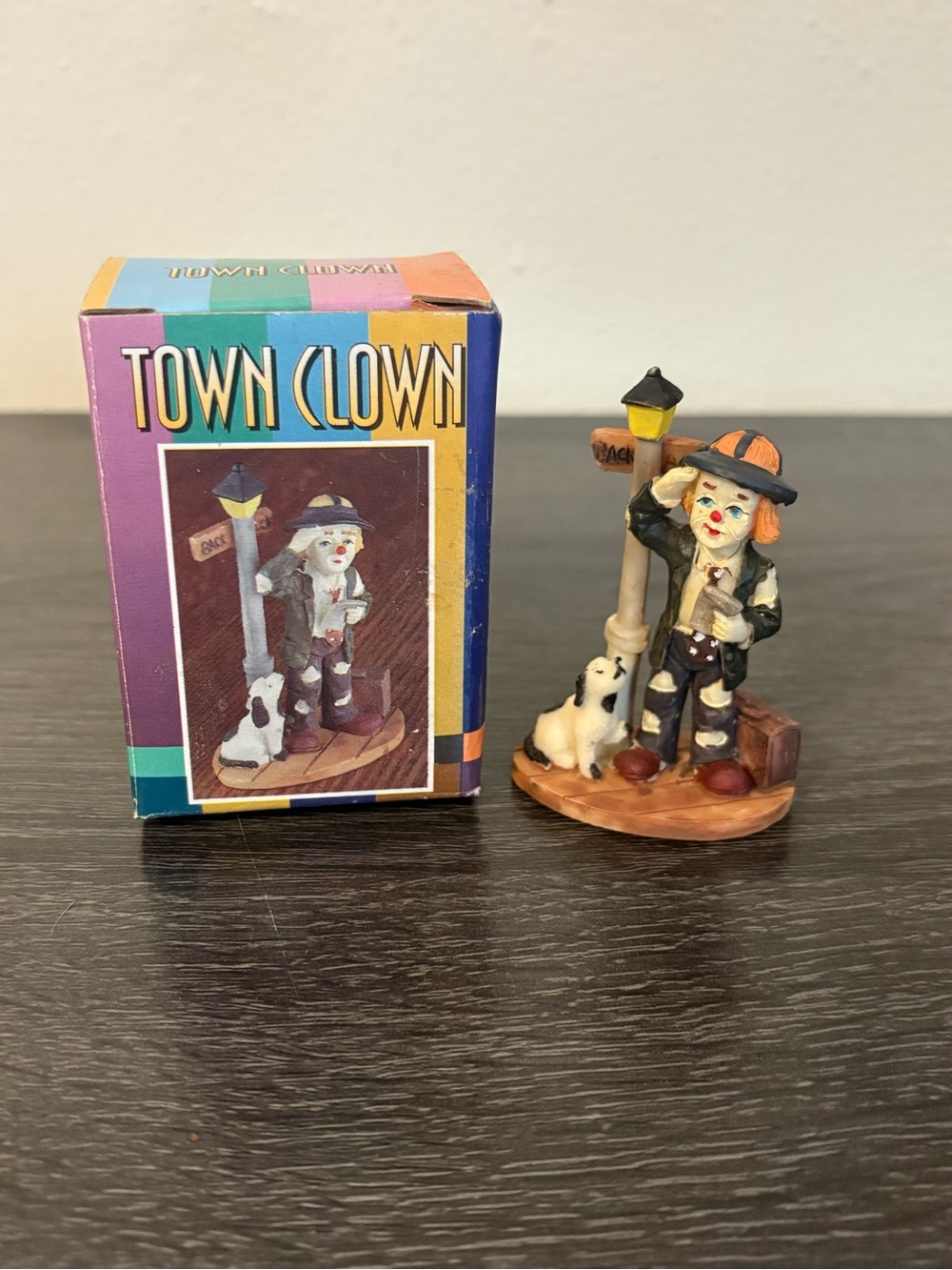 NIB Vintage Town Clown Trinket/Miniature Figure
